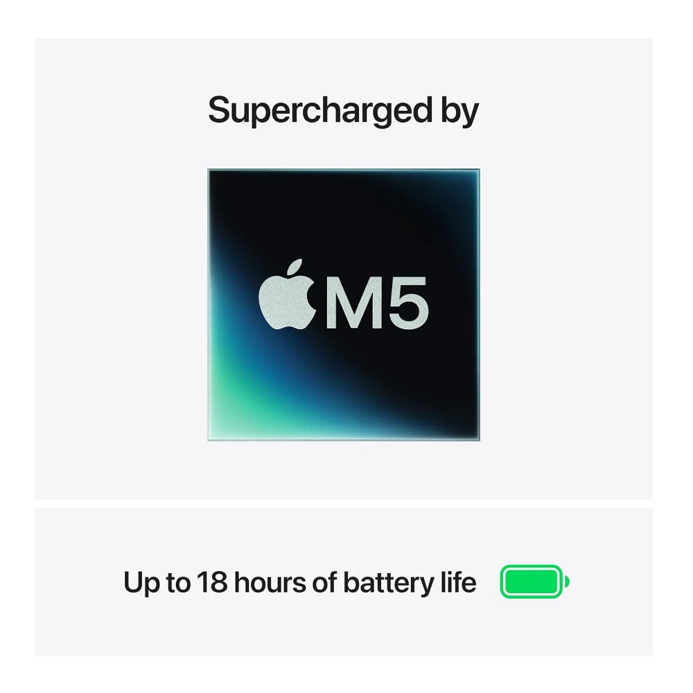 Apple 2026 MacBook Air 13-inch Laptop with M5 chip: AI and Apple Intelligence, 13.6-inch Liquid Retina Display, 16GB Unified Memory,SSD Storage, 12MP Center Stage Camera; ;Arabic — Image 20