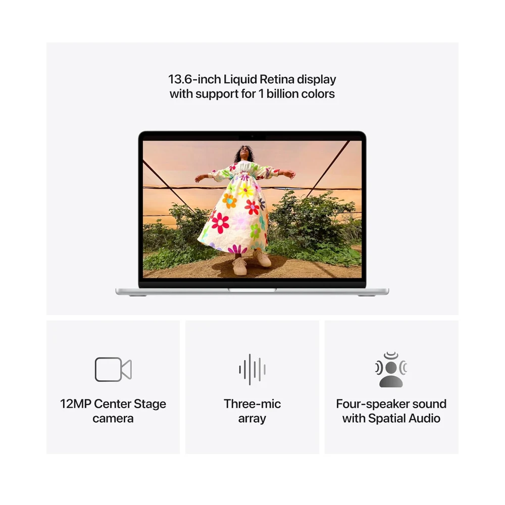 Apple 2026 MacBook Air 15-inch Laptop with M5 chip: AI and Apple Intelligence, 15.3-inch Liquid Retina Display, 16GB Unified Memory,12MP Center Stage Camera — Image 3