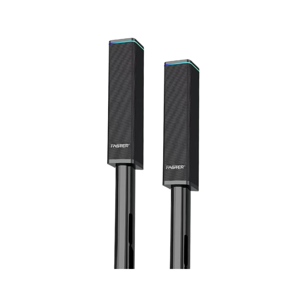 FASTER XB8000 Home Theater 2.1 CH. 8” Woofer & 3” Satellite Speakers Black Home Cinema 90W Soundbar with Subwoofer Bluetooth 5.0, USB, AUX, RGB Lights, Remote for TV, Smartphone, Tablet, Music — Image 3