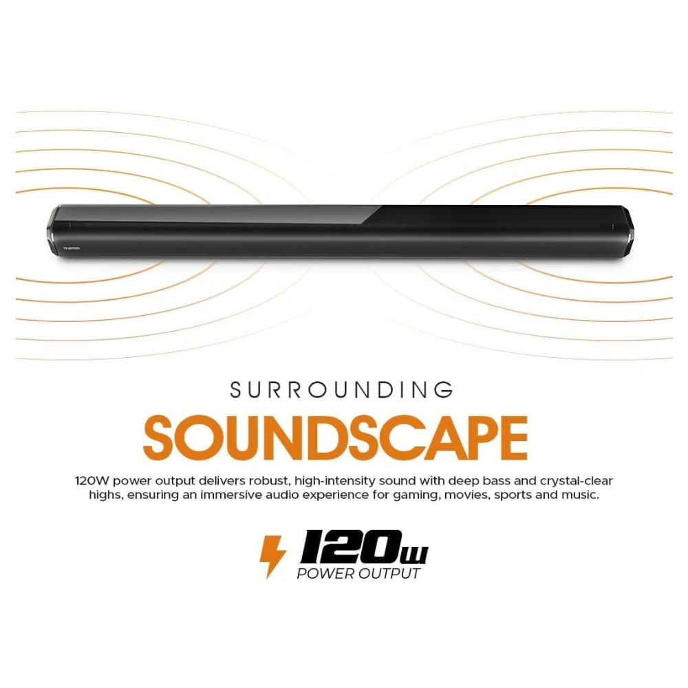 Faster T1000 Theater Pro Soundbar - 2.1CH Wired Subwoofer & Bluetooth 5.0 Wireless Speaker - 120W Audio Power, Smart Home Theater System with USB, AUX, TV-ARC, Optical, PC, & Mobile Compatibility — Image 5
