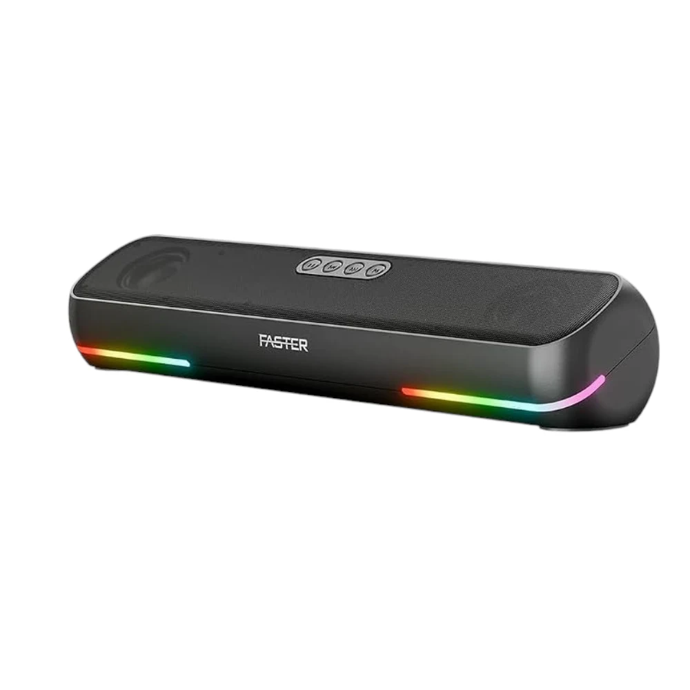 Faster Ryzo Z16 Soundbar - 16W Wireless Sound Bar 415x133x100mm Bluetooth 5.3 EDR 5H Playback RGB Light TWS - Portable Speaker USB AUX, TF Card - Hands-Free Call 360° Surround Sound — Image 8