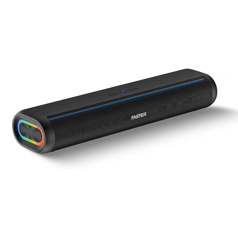 Faster Nexon Z30 Portable 30W Bluetooth Soundbar-Wireless Speaker for PC, Laptop,TV, Smartphone, Tablet- Mini Home Theater RGB Lights-USB/Aux/TF Card Support Plug & Play-Deep Powerful Sound
