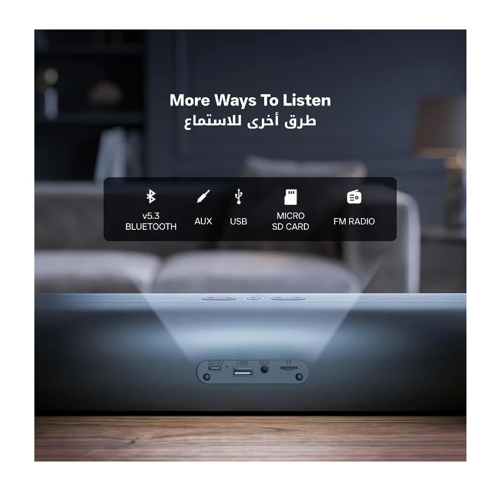 Faster Nexon Z30 Portable 30W Bluetooth Soundbar-Wireless Speaker for PC, Laptop,TV, Smartphone, Tablet- Mini Home Theater RGB Lights-USB/Aux/TF Card Support Plug & Play-Deep Powerful Sound — Image 2