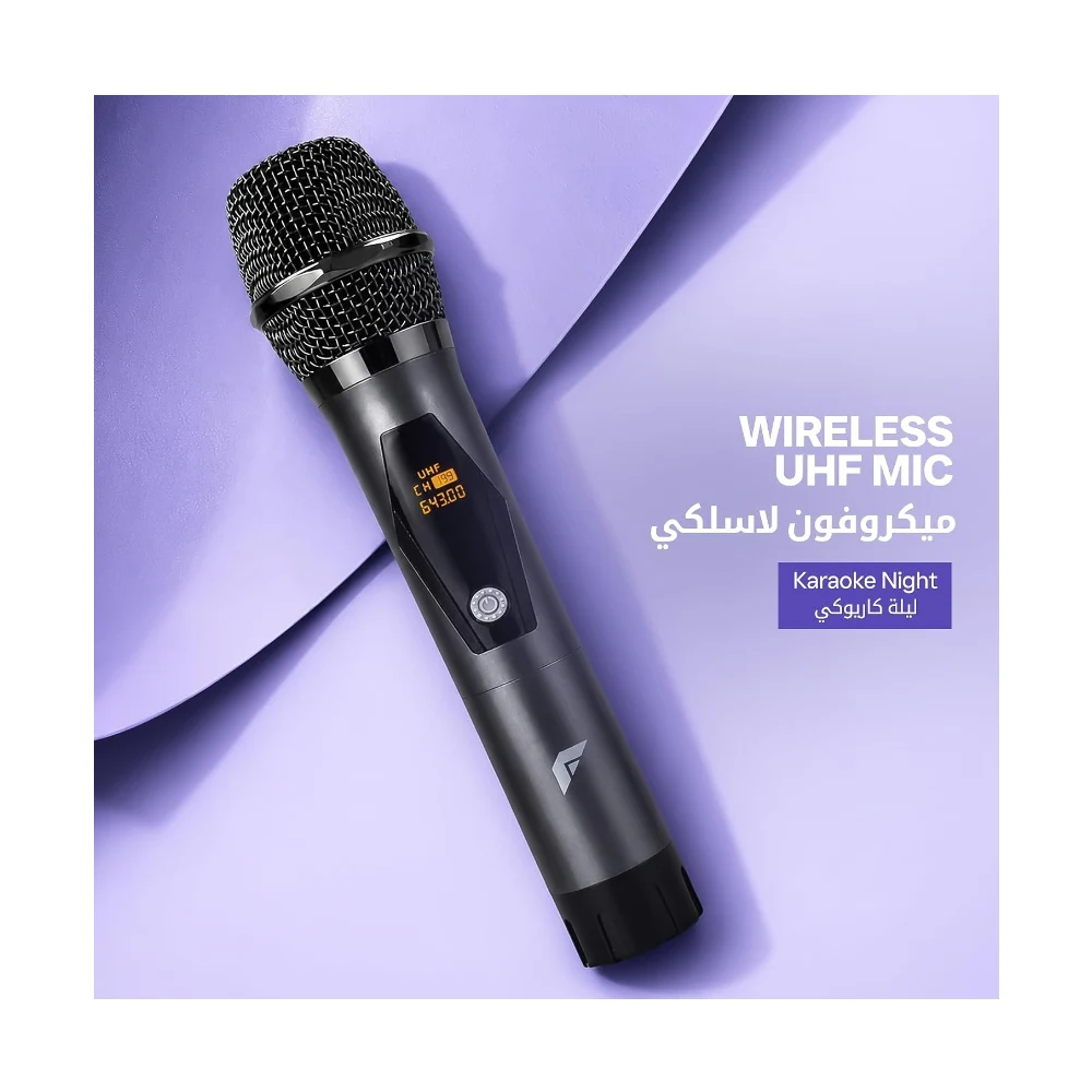 FASTER X600 Wired Speaker 240W 8” Woofer & 4 Tweeters FM, BT 5.3 Tower Sound System Deep Bass, Wireless Mic, LED Lights, USB Playback, AUX Input, LED Lights, TWS Karaoke Function For Party — Image 4