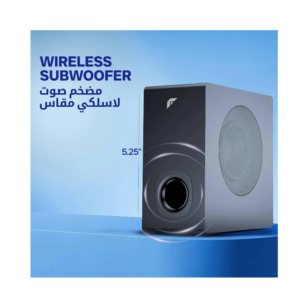 FASTER T4000W Theater Pro 120W 2.1CH Soundbar with 5.25” Wireless Subwoofer Black Home Theater System Bluetooth 5.2+EDR, HDMI ARC, Optical, AUX, USB Playback. DSP, EQ Modes Remote & LED Display — Image 3