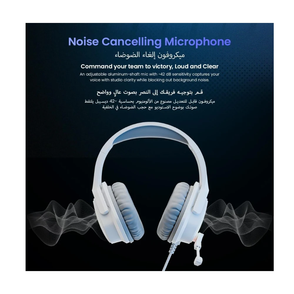 FASTER BG500 Gekko Gaming Headphones with LED RGB, Ultra-Clear Mic, Deep Bass 40mm Drivers, Noise-Isolating Cushions, Adjustable Headband, Lightweight Design - Compatible with PC/PS4/PS5/Mobile — Image 5