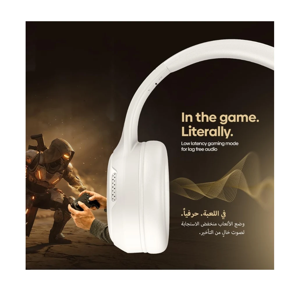 FASTER S5-Pro ANC+ENC Wireless Over-Ear Headphones, Bluetooth 6.0+EDR, Low Latency Music Gaming, 3EQ Sound, Voice Assistant, 40mm Drivers, 60H Playtime, Adjustable Headband — Image 5