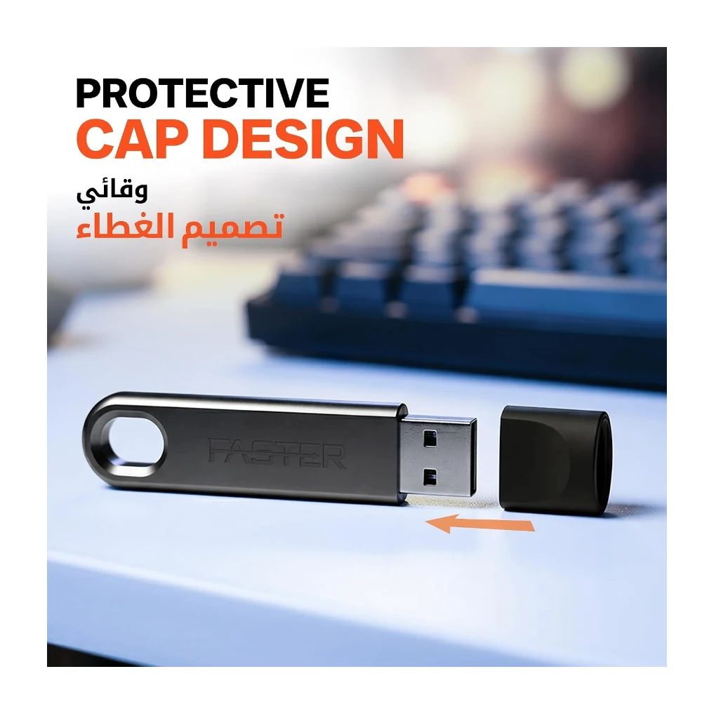 FASTER FU-11 USB-A Flash Drive Up to 120MB/s Read Speed Up to 40MB/s Write Speed, 3.2 Gen 1 Metal Thumb Drive For PS5, Xbox, Smart TV, Car Audio, Laptop, Windows, macOS, Linux — Image 4