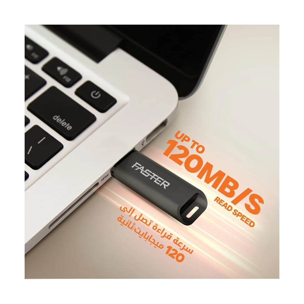FASTER FU-218 USB Flash Drive USB 3.2 Gen 1 Memory Stick, Up to 120MB/s Read Speed, Compact USB-A Thumb Drive for Laptop, PC, Smart TV, Car Audio, Windows, macOS, Linux & Compatible Devices — Image 4
