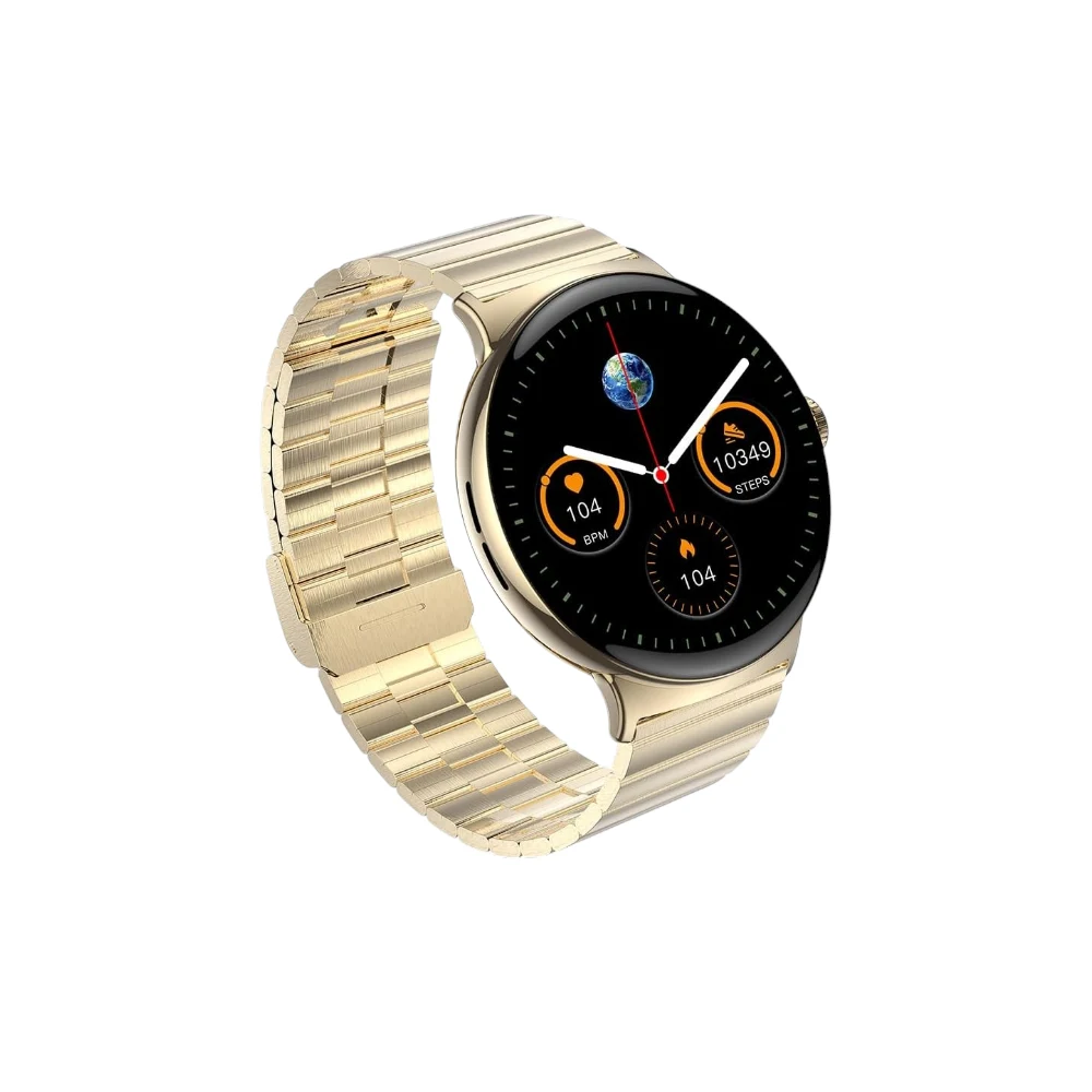 Faster Nerv Watch 4 Pro – 1.43-Inch AMOLED Display Smartwatch with 7-10 Days Battery, Premium Health and Fitness Tracking, Stylish Zinc Alloy Chain Locket, Smart Watch for Men and Women