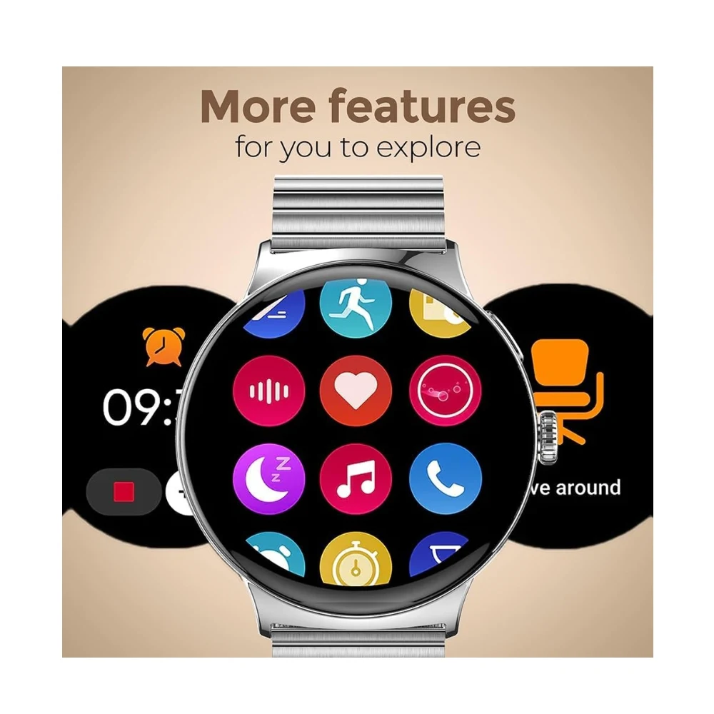 Faster Nerv Watch 4 Pro – 1.43-Inch AMOLED Display Smartwatch with 7-10 Days Battery, Premium Health and Fitness Tracking, Stylish Zinc Alloy Chain Locket, Smart Watch for Men and Women — Image 5