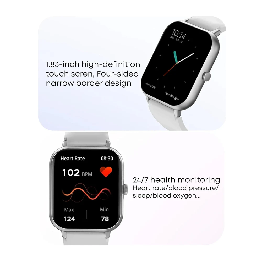 Faster Nerv Watch 1- HD Display 1.83 Inches Smart Watch for Men & Women- Health Monitoring Fitness Tracking Watch- Heart Rate Blood Pressure Monitor Sleep Monitor Wireless Calling Bluetooth — Image 12