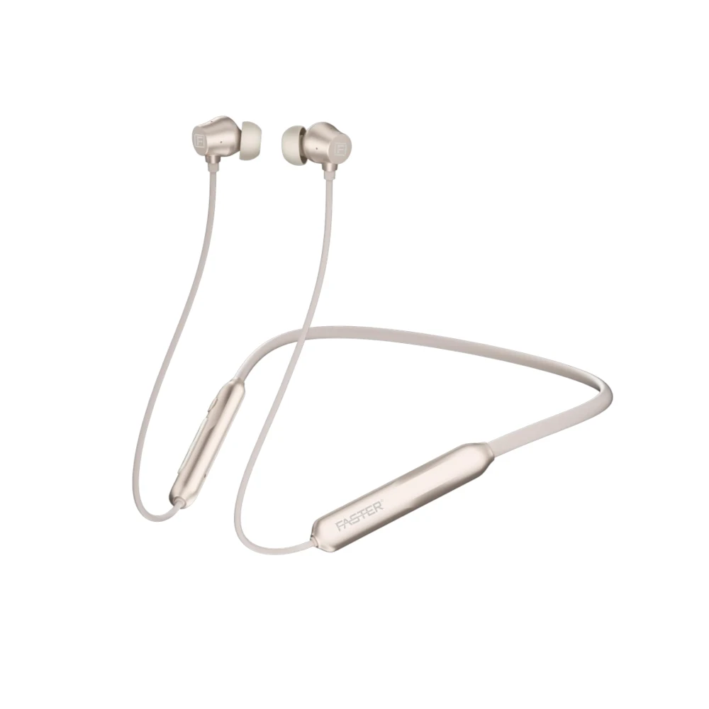 Faster TG-340 Magnetic Neckband Wireless Bluetooth Earphones- Wireless Sports Bluetooth Earphones Earbuds with ANC and ENC- InEar Wireless Neckband Headphones- InEar Bluetooth Headphones