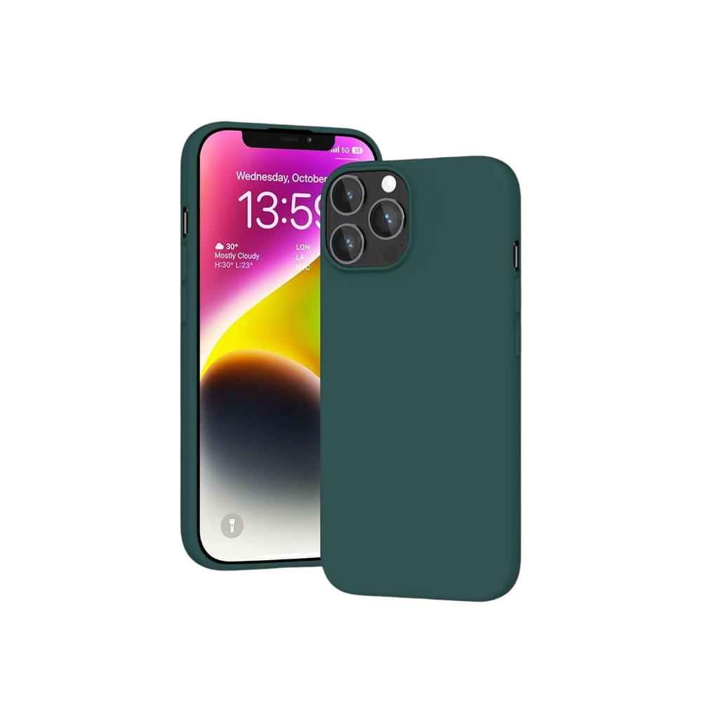 Silicone Case for iPhone 14 Pro/Pro Max, Soft-Touch, Shockproof, DustProof, Antiskid Full Body Armour Phone Cover for Apple iPhone 14 Pro Max