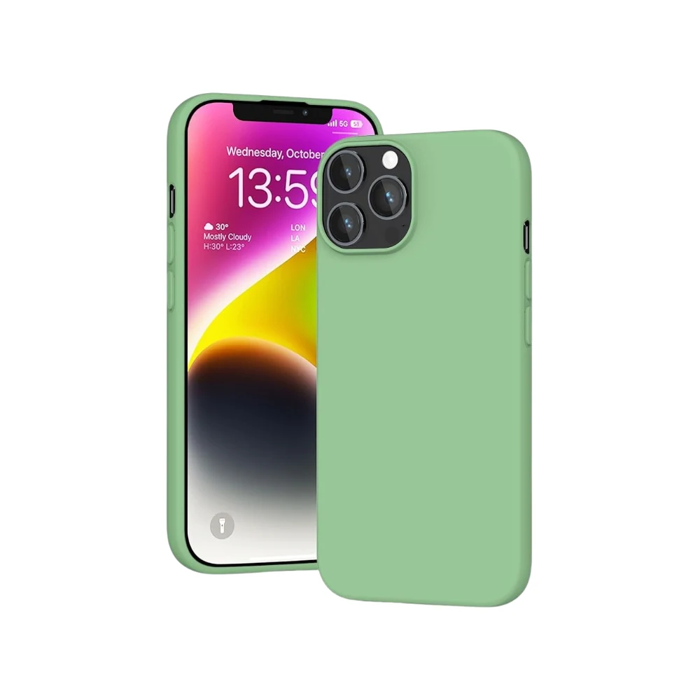 Silicone Case for iPhone 14 Pro/Pro Max, Soft-Touch, Shockproof, DustProof, Antiskid Full Body Armour Phone Cover for Apple iPhone 14 Pro Max