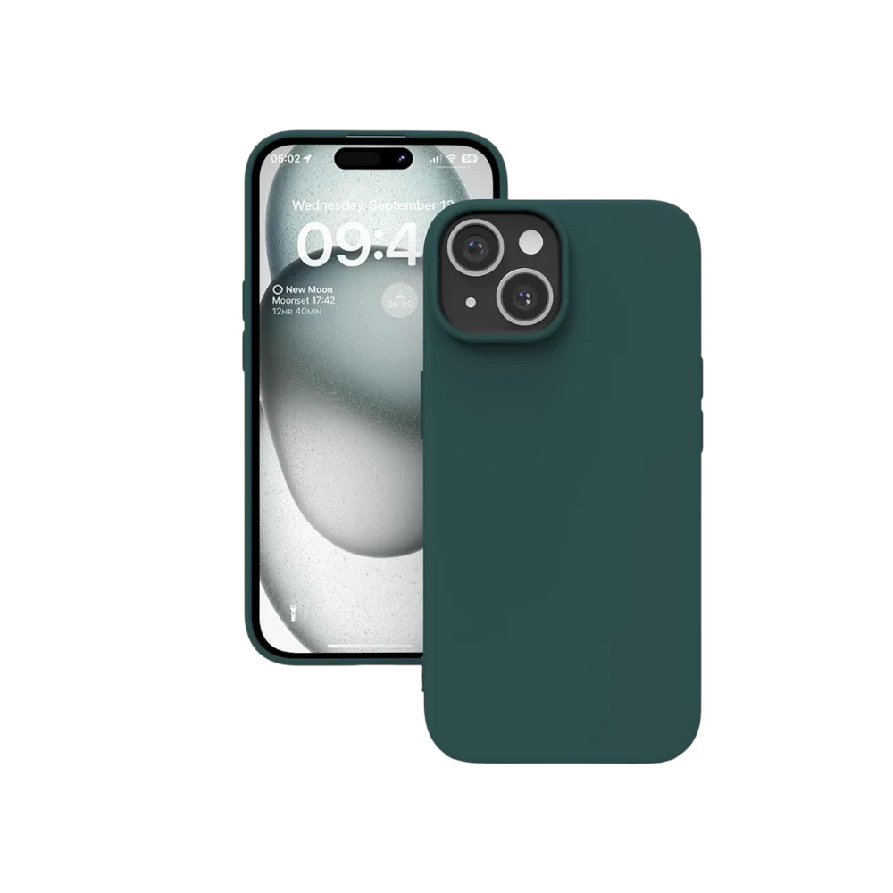 Silicone Case for iPhone 15, Soft-Touch, Shockproof, DustProof, Antiskid Full Body Armour Phone Cover for Apple iPhone 15