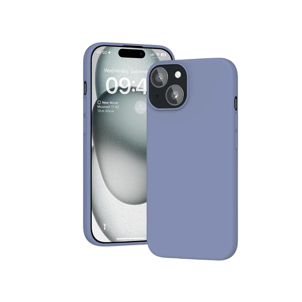Silicone Case for iPhone 15, Soft-Touch, Shockproof, DustProof, Antiskid Full Body Armour Phone Cover for Apple iPhone 15