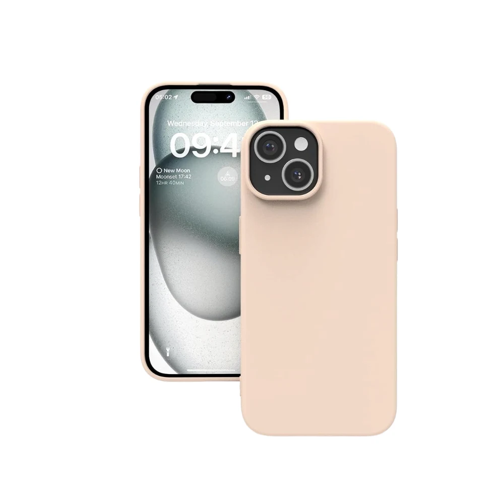 Silicone Case for iPhone 15, Soft-Touch, Shockproof, DustProof, Antiskid Full Body Armour Phone Cover for Apple iPhone 15