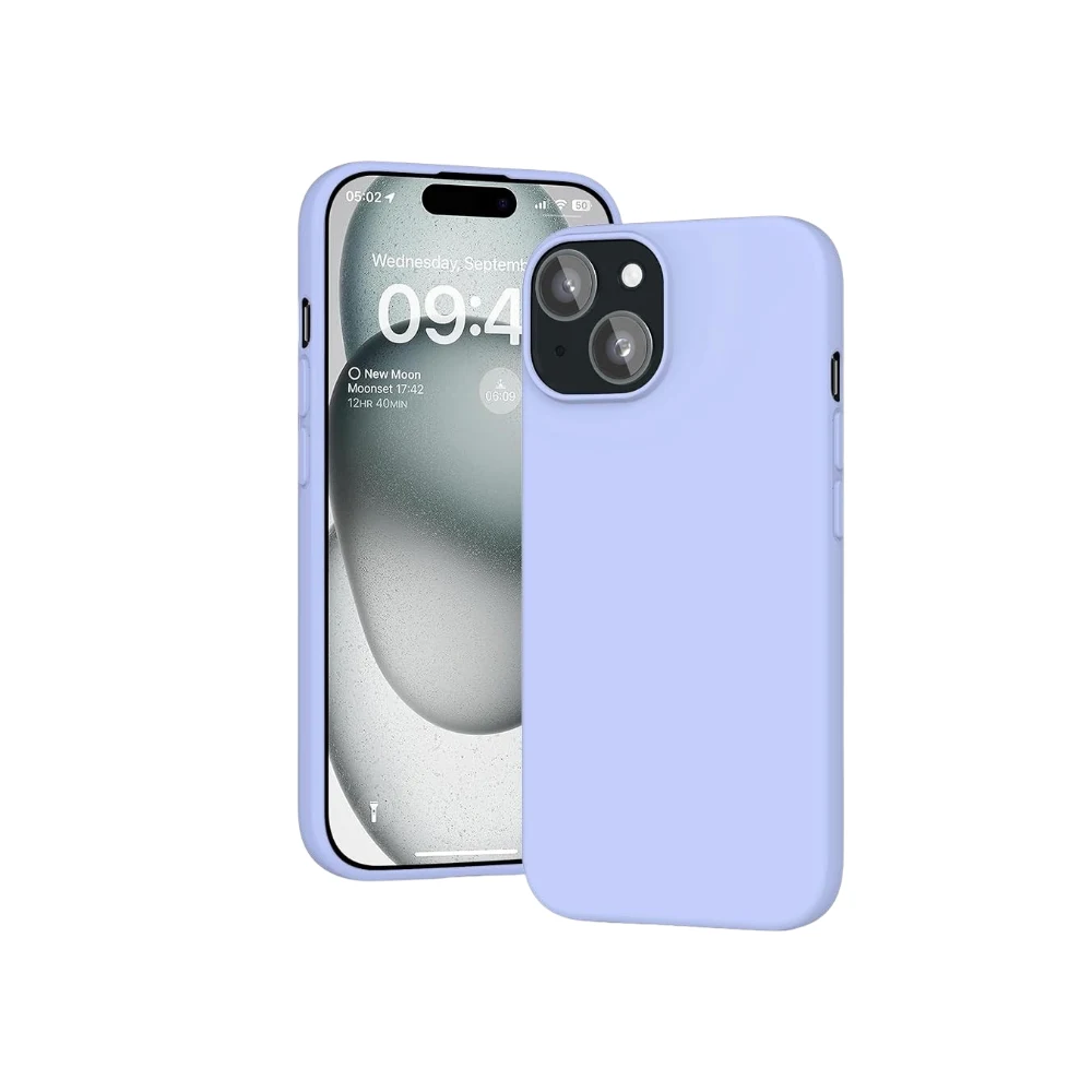 Silicone Case for iPhone 15, Soft-Touch, Shockproof, DustProof, Antiskid Full Body Armour Phone Cover for Apple iPhone 15