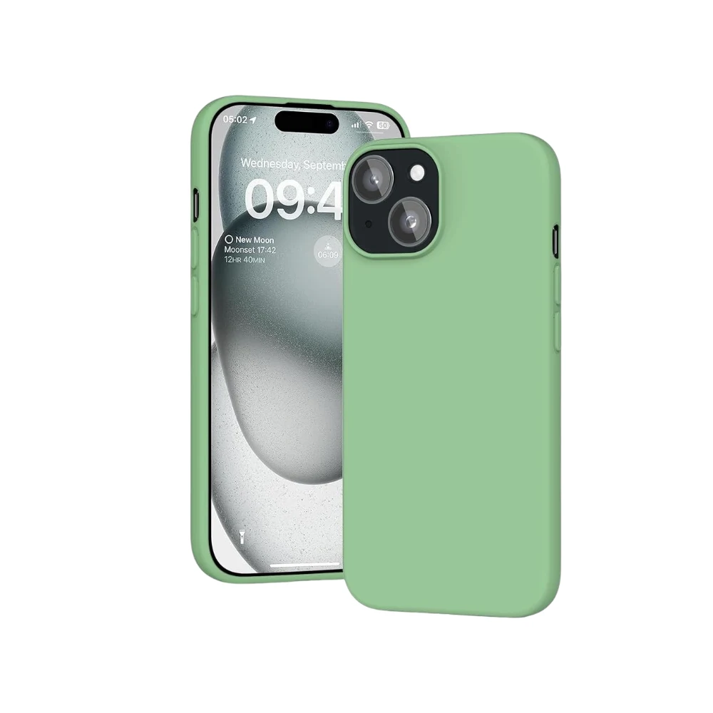 Silicone Case for iPhone 15, Soft-Touch, Shockproof, DustProof, Antiskid Full Body Armour Phone Cover for Apple iPhone 15