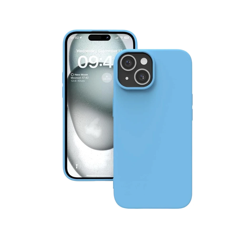 Silicone Case for iPhone 15, Soft-Touch, Shockproof, DustProof, Antiskid Full Body Armour Phone Cover for Apple iPhone 15