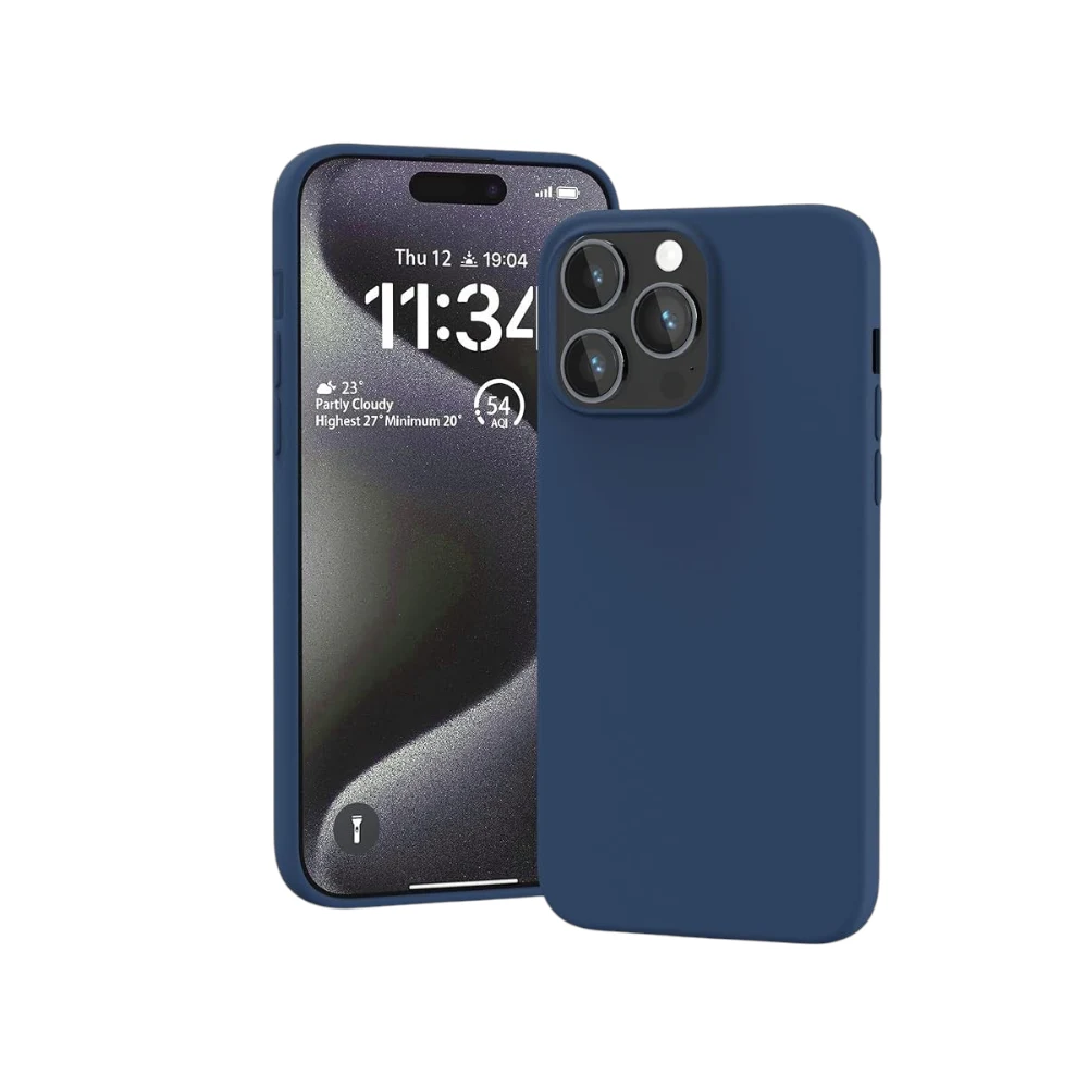 Silicone Case for iPhone 15 Pro / Pro Max, Soft-Touch, Shockproof, DustProof, Antiskid Full Body Armour Phone Cover for Apple iPhone 15 Pro / Pro Max
