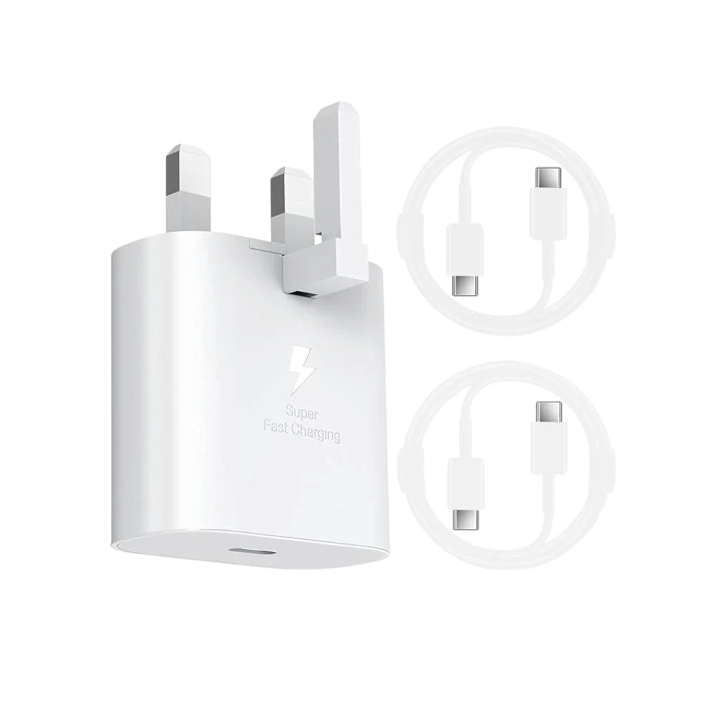 For Samsung 45w Fast Charger Type C Samsung Super Fast Charger 45W with 5FT USB-C Cable*2pcs, Android Charger for Samsung Galaxy S23 Ultra/S23/S23+/S22/S22 Ultra/S22+/Note 10/20/S20 (white-2pcs Cable)