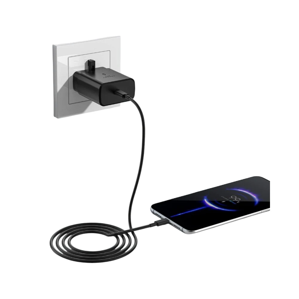45W Type-C Charger Compatible with Samsung Galaxy S25 Ultra S24 FE S23 S22 S21 Note 10 20 A53 A55 A06 A16 Z Fold Flip 6 5 4 Galaxy Tab A9+ S10 S9 S8 Power Adapter with 1.8M Cable — Image 4