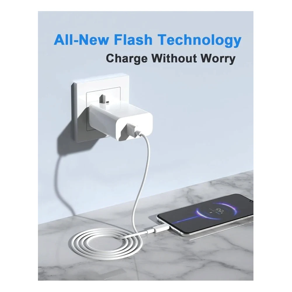 90W FlashCharge Charger Compatible with Vivo X200 iQOO 12 V60 for Vivo X200/X100/X90, iQOO 12/11/10, Vivo V60/V50 Lite, Vivo Pad and USB-C Devices Type-C Travel Charge Plug — Image 2