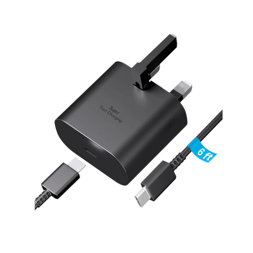 For Samsung Fast Charger,25W USBC Plug with 6ft USB C Cable, Wall Sam sung Super Fast Chargers,Compatible with Galaxy S24/S24Ultra/S24+/S23 Ultra,S22,S21/S20 FE,S20,S10,Note 20,A12,A13,A14,A33,A53,A54