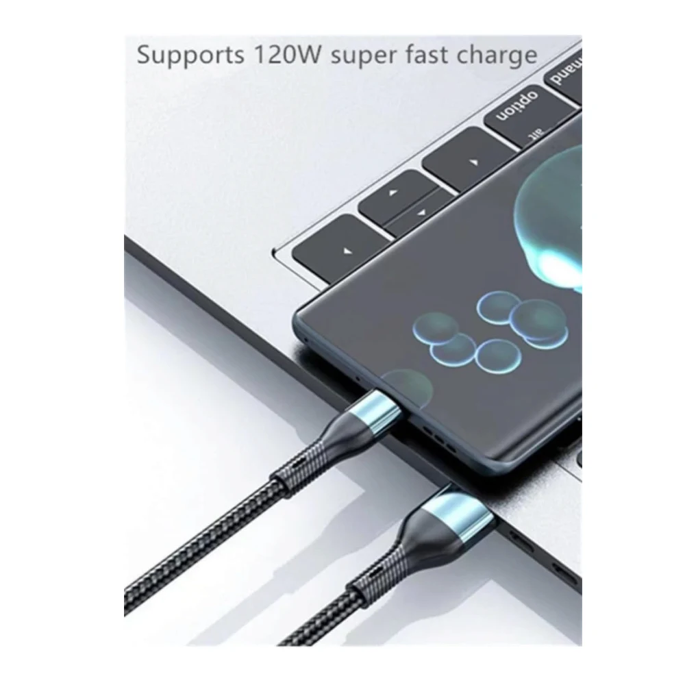 3-in-1 USB Fast Charging Cable - 120W Power Super Fast Charger Cords Universal Phone Charger, Multiple Charger Wire for Cellphone, Tablets and More — Image 2