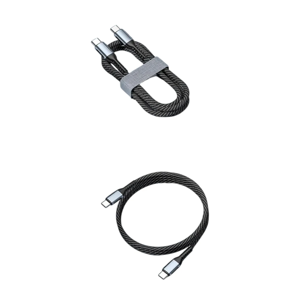 HULPPRE 6.5ft Universal 240W Charging Cable Type C Nylon Braided USB Cable 5A Fast Charger Cable Compatible With Samsung/iPhone/Huawei/iPad and More