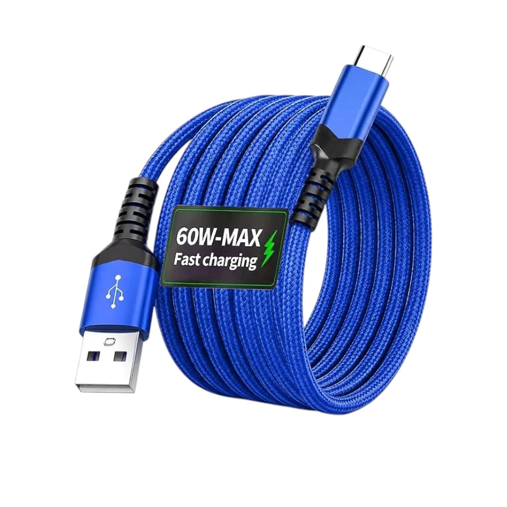 USB C Cable Fast Charging 3.3ft/6.6ft Nylon Braided, Type C Charger Cord Data Sync, Compatible with Smartphones Tablets