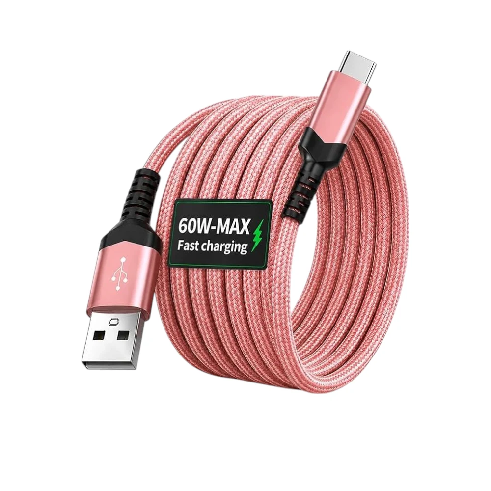 USB C Cable Fast Charging 3.3ft/6.6ft Nylon Braided, Type C Charger Cord Data Sync, Compatible with Smartphones Tablets
