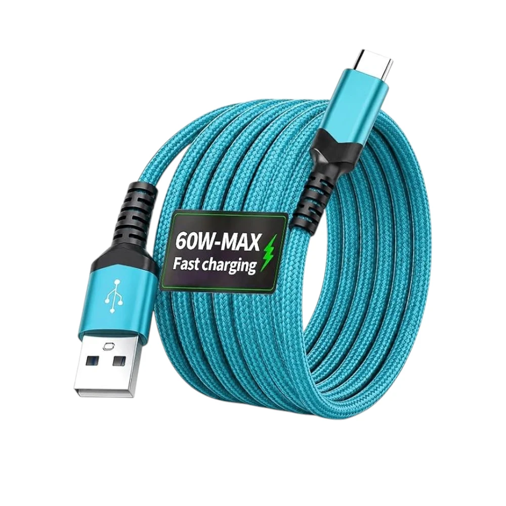 USB C Cable Fast Charging 3.3ft/6.6ft Nylon Braided, Type C Charger Cord Data Sync, Compatible with Smartphones Tablets