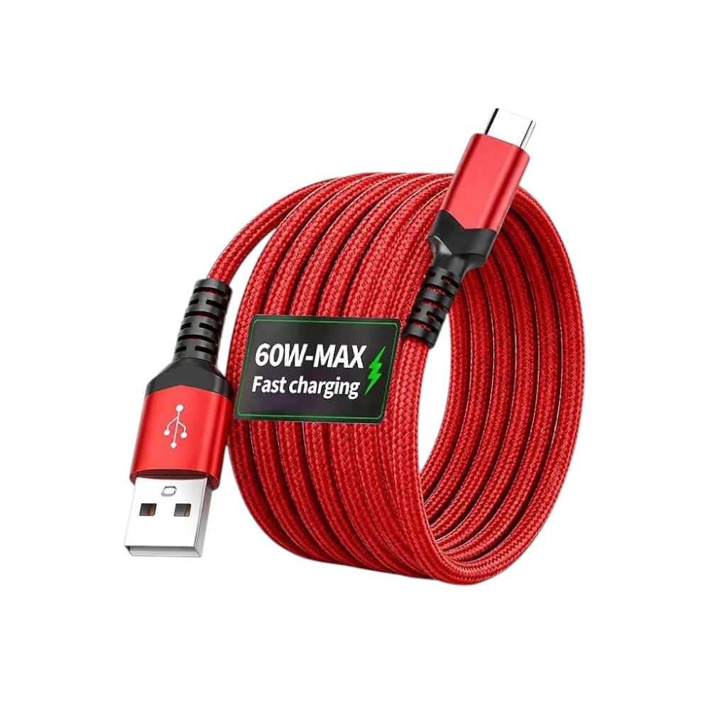 USB C Cable Fast Charging 3.3ft/6.6ft Nylon Braided, Type C Charger Cord Data Sync, Compatible with Smartphones Tablets