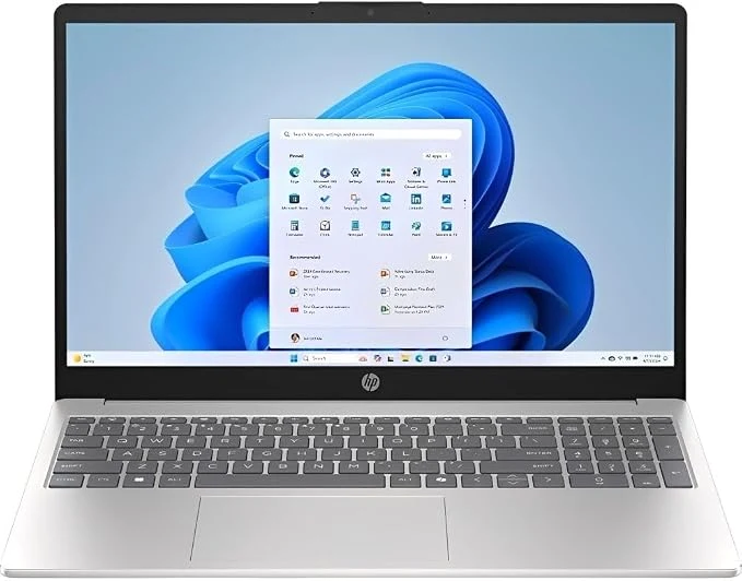 HP 15.6" FHD Notebook Intel Core 7 150U 16GB RAM 512GB SSD Natural Silver - Intel Core 7 150U Deca- - 15.6" FHD Anti-glare Display - 16 GB DDR4 RAM - 512 GB SSD - Up to 10 hours and 15 minutes battery — Image 3