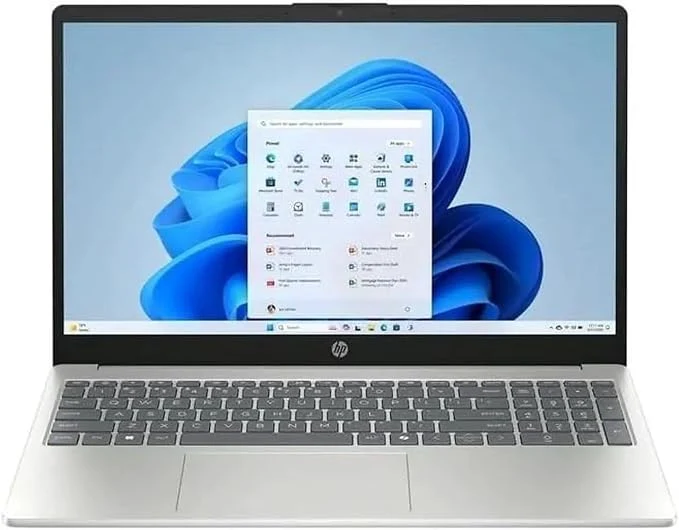HP 15.6-inch FHD IPS Touchscreen Laptop, Intel Core Ultra 5-125H Processor, 8GB RAM, 512GB SSD, Integrated Intel Iris Xe Graphics, English Keyboard, Windows 11 Home, Natural Silver — Image 4