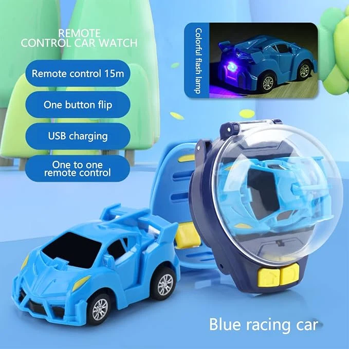 Mini Long Distance Wrist Watch RC Car, 2022 New Remote Control Watch Toys, 2.4 GHz Racing Watch With USB Charging, Cartoon Small RC Car, Gift for Boys and Girls — Image 5