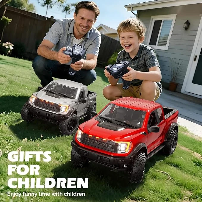 Ford Raptor F150 1:12 Scale (RED) Independent Suspension, 380 Motor, 1500mAh 7.4V Battery, Sequential Turn Signals, Full Proportional Control — Image 7