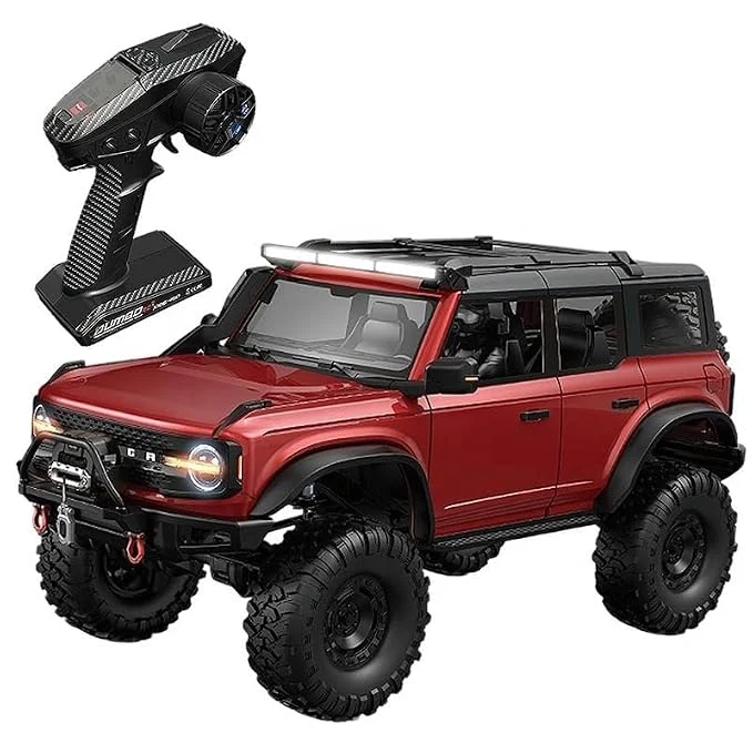 RC Off Road Car 1:12 Scale All Terrain Remote Control Car, 4X4 High Speed 15 Km/h RC Truck 1 Rechargeable Batteries Waterproof Monster RC Crawlers with LED Light for Kids Boys and Adults