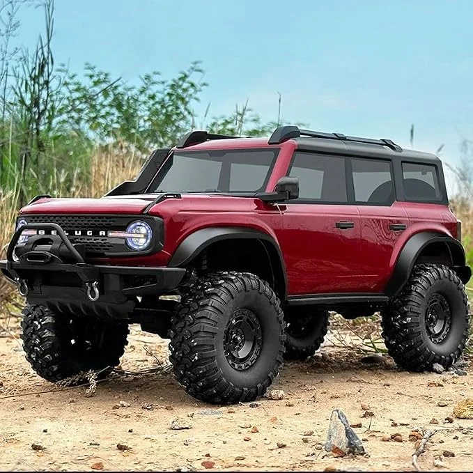 RC Off Road Car 1:12 Scale All Terrain Remote Control Car, 4X4 High Speed 15 Km/h RC Truck 1 Rechargeable Batteries Waterproof Monster RC Crawlers with LED Light for Kids Boys and Adults