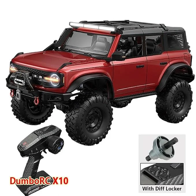 RC Off Road Car 1:12 Scale All Terrain Remote Control Car, 4X4 High Speed 15 Km/h RC Truck 1 Rechargeable Batteries Waterproof Monster RC Crawlers with LED Light for Kids Boys and Adults — Image 3
