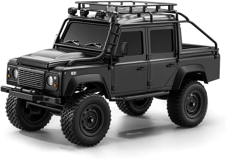 MN-111C 1/18 Scale RC Stone Crawler Truck, 2.4G 4WD Off-Road RC Climbing Car with Two-Speed Transmission, Controllable LED Lights, Independent Suspension for Enthusiasts