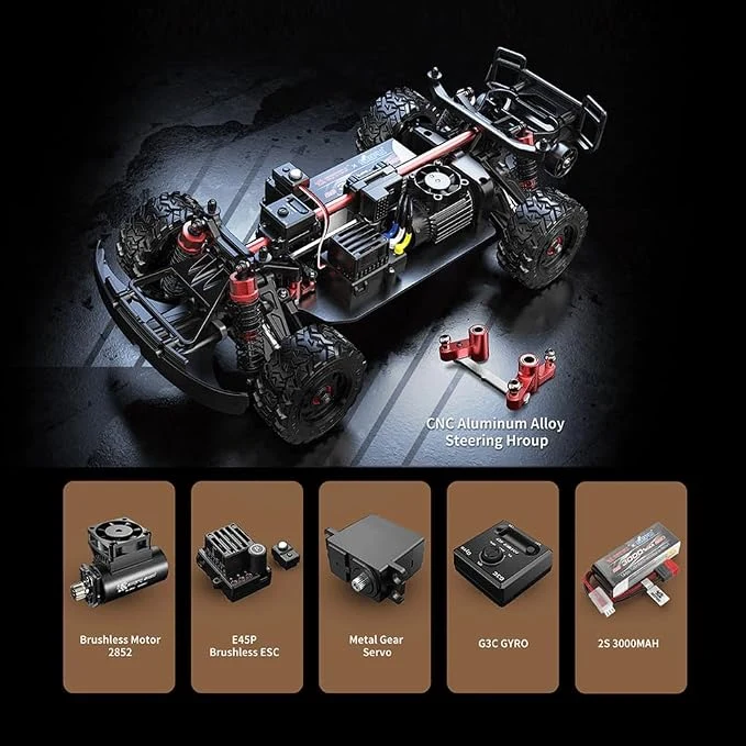 Mjx Hyper Go 14211 Remote Control Car Brushless Remote Control Car 2.4G RTR Fast Top 80 km/h 1/14 Waterproof RC Cars 4WD All Terrain Offroad RC Truggy Remote Control Trucks — Image 5