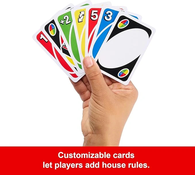 Mattel Games UNO: Classic Card Game, Multi, 8 x 3-3/4 x 81/100 in (42003) Mattel Uno Card Game - Classic Family Card Game for All Ages — Image 3