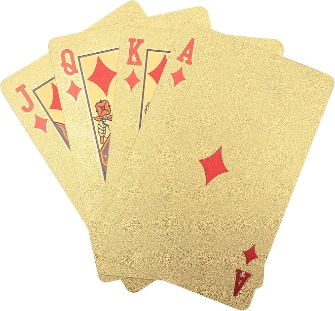 Waterproof Plastic Cards Set Gold Foil Table Games Party Camping — Image 3