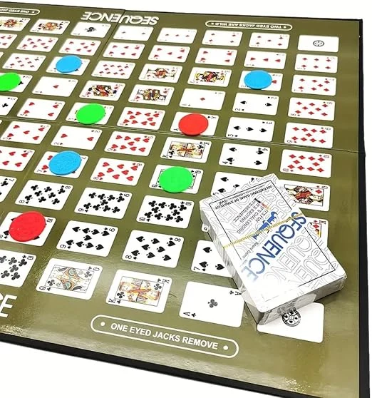 Ultimate Sequence Board Game – Classic Strategy Family Fun Game for Kids & Adults (Foldable Board with Chips & Cards) — Image 4