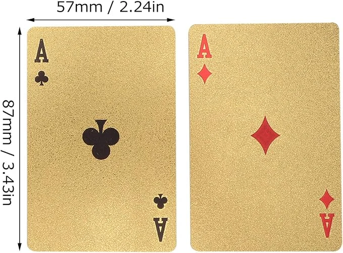 Waterproof Plastic Cards Embossed Gold Foil Table Games for Beach Camping Leisure — Image 4
