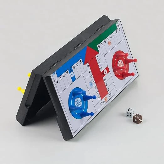 Ludo Game Board Set - 24 Centimeters, Magnetic Folding Travel Game for Adults and Kids (Rounded Corner) — Image 4
